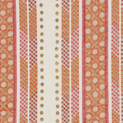 Фото Ткань портьерная с рисунком - Полоски - стиль Американский - Оранжевые - Купить в Интернет-магазине