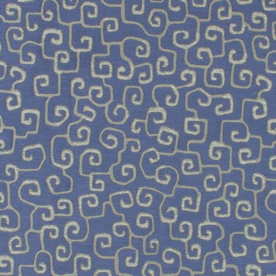 Фото Ткань портьерная с рисунком - Абстракция - стиль Американский - Синяя - Купить в Интернет-магазине