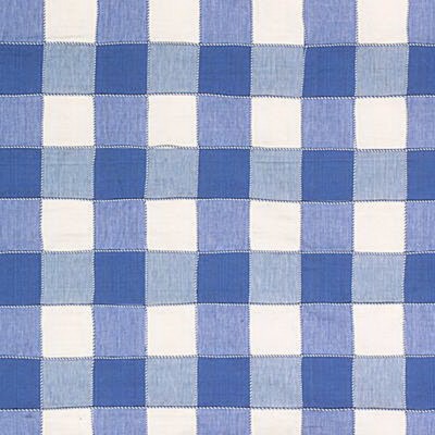 Фото Ткань портьерная с рисунком - Клетка - стиль Английский - Синяя - Купить в Интернет-магазине