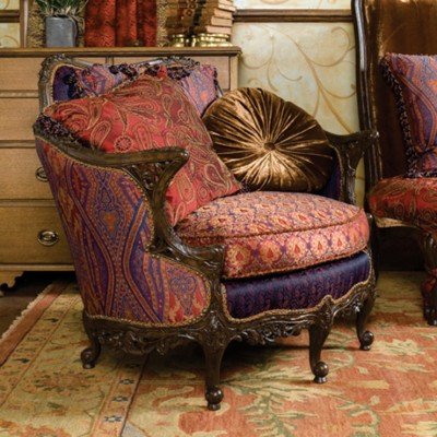 Фото Кресло на деревянной раме - стиль Американское наследство - Для гостиной - Купить в Интернет-магазине