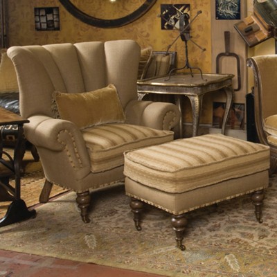 Фото Кресло обитое - стиль Американское наследство - Для гостиной - удобное кресло производства США - EJ Victor - Carol Bolton - Купить в Интернет-магазине