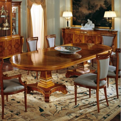 Фото Стол обеденный - стиль Русский дворцовый - Для столовой - большие обеденные столы производства США - Colombo Mobili - Russian empire - Купить в Интернет-магазине