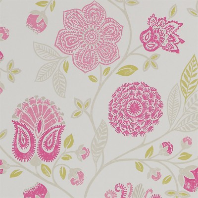 Фото Обои с рисунком - Цветы - стиль Английская классика - Белые - Купить в Интернет-магазине