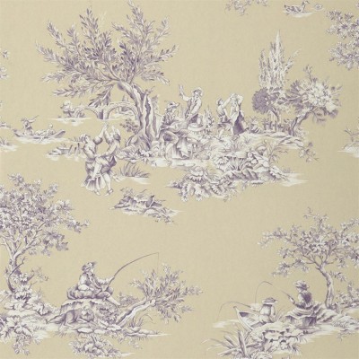 Фото Обои с рисунком - Туаль - стиль Английская классика - Светло-коричневые - Купить в Интернет-магазине