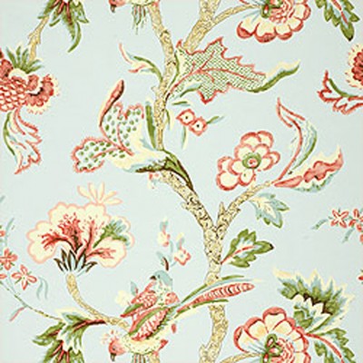 Фото Обои с рисунком - Крупный декор - стиль Американский - Бирюзовые - Купить в Интернет-магазине