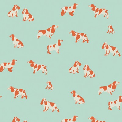 Фото Обои с рисунком - Анималистический принт - стиль Американский - Бирюзовые - Купить в Интернет-магазине