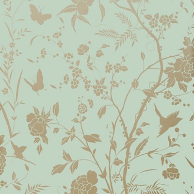 Фото Обои с рисунком - Крупный декор - стиль Американский - Бирюзовые - Купить в Интернет-магазине