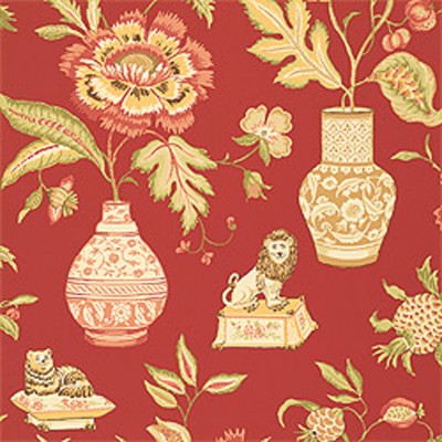 Фото Обои с рисунком - Крупный декор - стиль Американский - Красные - Купить в Интернет-магазине