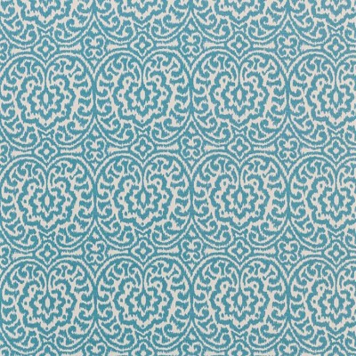 Фото Ткань портьерная с рисунком - Орнамент - стиль Европейский - Бирюзовый - Купить в Интернет-магазине