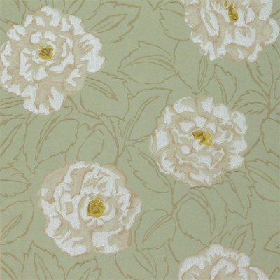 Фото Обои с рисунком - Цветы - стиль Английская классика - Зеленые - Купить в Интернет-магазине
