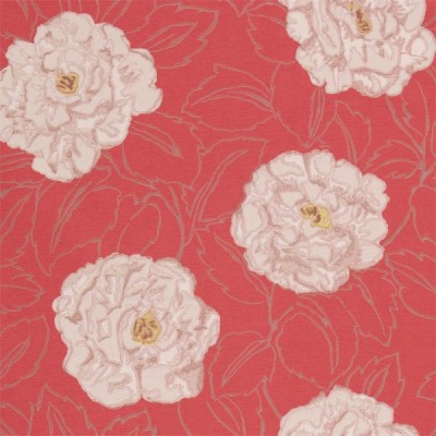 Фото Обои с рисунком - Цветы - стиль Английская классика - Красные - Купить в Интернет-магазине