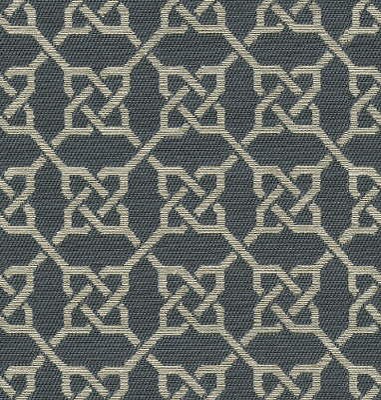 Фото Ткань портьерная с рисунком - Орнамент - стиль Современный - Синий - Купить в Интернет-магазине