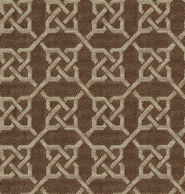 Фото Ткань портьерная с рисунком - Орнамент - стиль Современный - Коричневый - Купить в Интернет-магазине