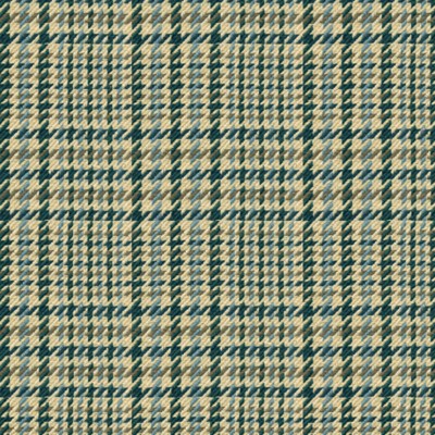 Фото Ткань портьерная с рисунком - Клетка - стиль Английский - Синяя - Купить в Интернет-магазине