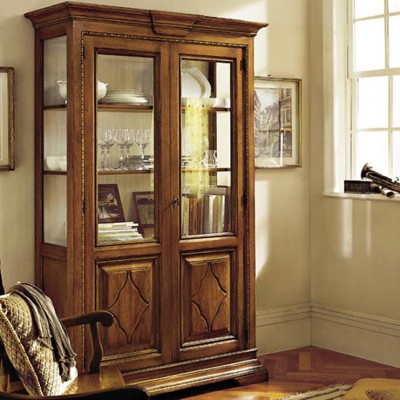 Фото Витрина широкая - стиль Европейская эклектика - Для гостиной - Со стеклянными дверями - Zilio - Antiquariato - Купить в Интернет-магазине