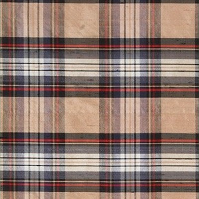 Фото Ткань портьерная с рисунком - Клетка - стиль Английский - Светло-коричневая - Купить в Интернет-магазине