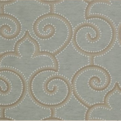 Фото Ткань портьерная с рисунком - Орнамент - стиль Английский - Бирюзовый - Купить в Интернет-магазине