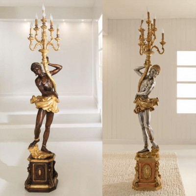 Фото Торшер - стиль Европейская классика - Деревянный - Купить в Интернет-магазине