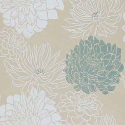 Фото Обои с рисунком - Цветы - стиль Современный - Бежевые - Купить в Интернет-магазине