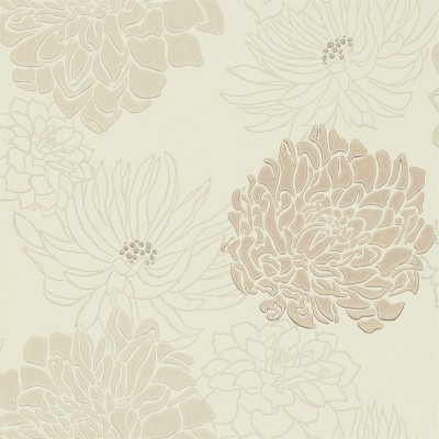 Фото Обои с рисунком - Цветы - стиль Современный - Белые - Купить в Интернет-магазине