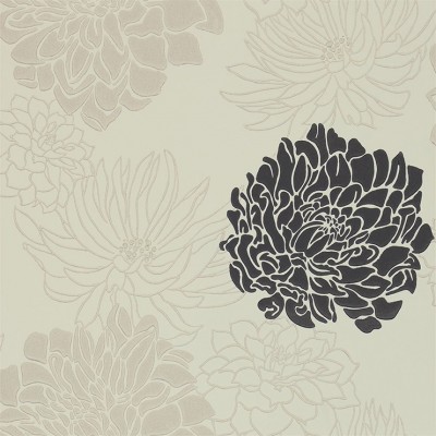 Фото Обои с рисунком - Цветы - стиль Современный - Серые - Купить в Интернет-магазине