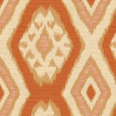 Фото Ткань портьерная с рисунком - Орнамент - стиль Английский - Оранжевый - Купить в Интернет-магазине