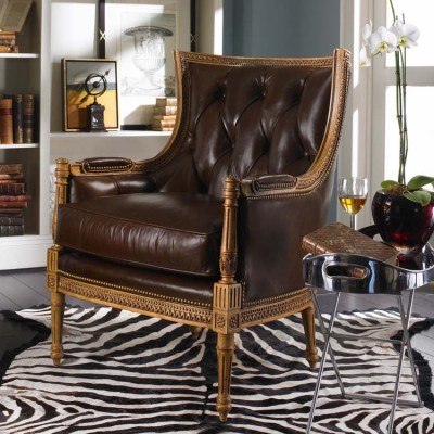 Фото Кресло на деревянной раме - стиль Американское наследство - Для гостиной - Купить в Интернет-магазине