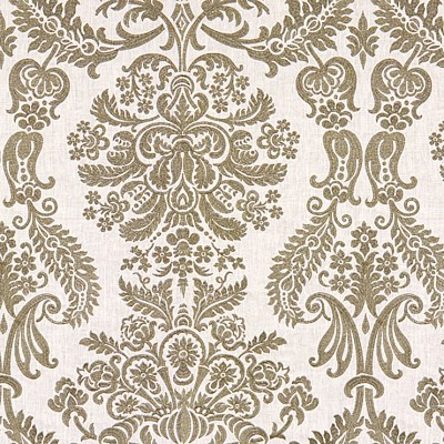 Фото Ткань портьерная с рисунком - Дамаск - стиль Английский - Белый - Купить в Интернет-магазине