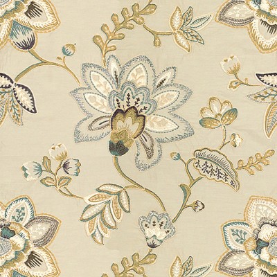 Фото Ткань портьерная с рисунком - Цветы - стиль Английский - Купить в Интернет-магазине