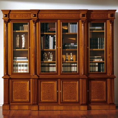 Фото Шкаф книжный/библиотека - стиль Русский дворцовый - Для кабинета - Купить в Интернет-магазине