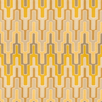 Фото Ткань портьерная с рисунком - Орнамент - стиль Современный - Желтый - Купить в Интернет-магазине