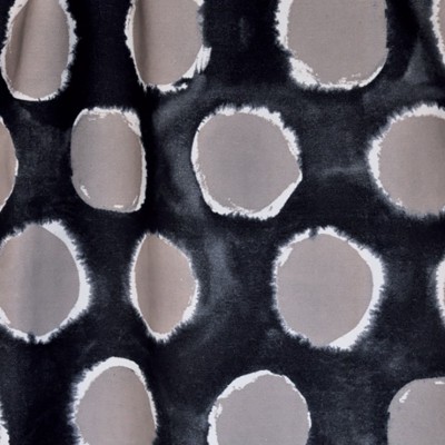 Фото Ткань портьерная с рисунком - Крупный декор - стиль Современный - Черный - Купить в Интернет-магазине