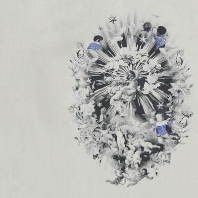 Фото Ткань портьерная с рисунком - Крупный декор - стиль Современный - Светло-серый - Купить в Интернет-магазине