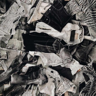 Фото Ткань портьерная с рисунком - Крупный декор - стиль Европейский - Черный - Купить в Интернет-магазине