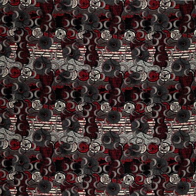 Фото Ткань портьерная с рисунком - Орнамент - стиль Европейский - Черный - Купить в Интернет-магазине