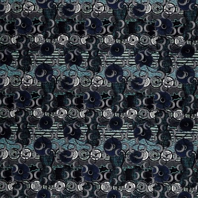 Фото Ткань портьерная с рисунком - Орнамент - стиль Европейский - Черный - Купить в Интернет-магазине