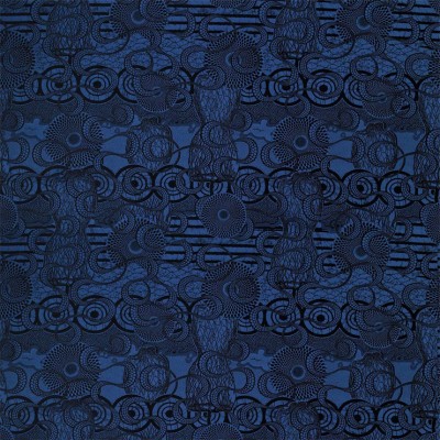 Фото Ткань портьерная с рисунком - Орнамент - стиль Европейский - Синий - Купить в Интернет-магазине