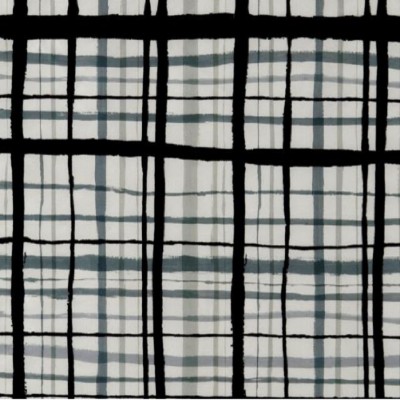 Фото Ткань портьерная с рисунком - Клетка - стиль Европейский - Белая - Купить в Интернет-магазине