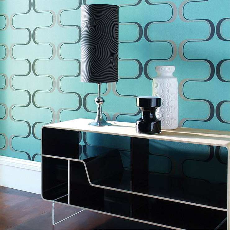 Фото Обои с рисунком - Орнамент - стиль Современный - Фиолетовые - Купить в Интернет-магазине