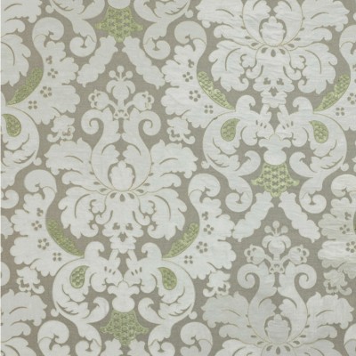 Фото Ткань портьерная с рисунком - Дамаск - стиль Английский - Зеленый - Купить в Интернет-магазине