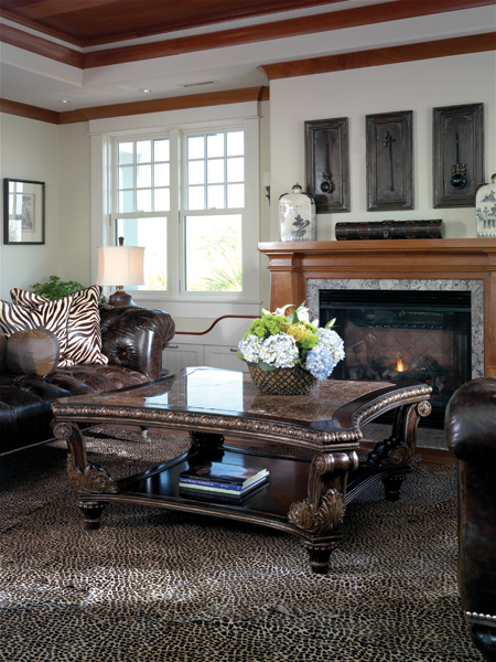 Фото Стол кофейный/журнальный - стиль Колониальный - Для гостиной - Купить в Интернет-магазине