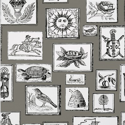 Фото Обои с рисунком - Крупный декор - стиль Американский - Серые - Купить в Интернет-магазине