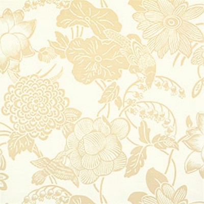 Фото Обои с рисунком - Цветы - стиль Американский - Кремовые - Купить в Интернет-магазине
