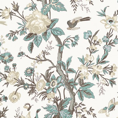 Фото Обои с рисунком - Цветы - стиль Американский - Белые - Купить в Интернет-магазине