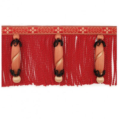 Фото Отделка для текстильных изделий - Бахрома - стиль Европейский - Красная - Купить в Интернет-магазине