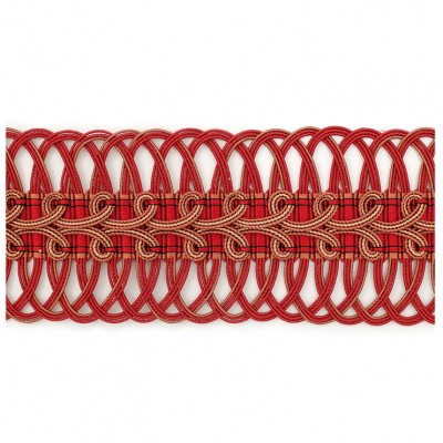 Фото Отделка для текстильных изделий - Тесьма - стиль Европейский - Красная - Купить в Интернет-магазине