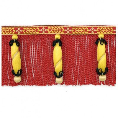 Фото Отделка для текстильных изделий - Бахрома - стиль Европейский - Красная - Купить в Интернет-магазине