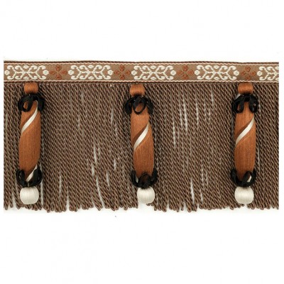 Фото Отделка для текстильных изделий - Бахрома - стиль Европейский - Коричневая - Купить в Интернет-магазине