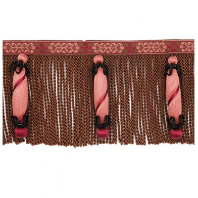 Фото Отделка для текстильных изделий - Бахрома - стиль Европейский - Коричневая - Купить в Интернет-магазине