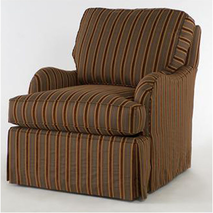 Фото Кресло обитое - стиль Американская классика - Для гостиной - удобное кресло производства США - Highland House - Royal Manor - Купить в Интернет-магазине